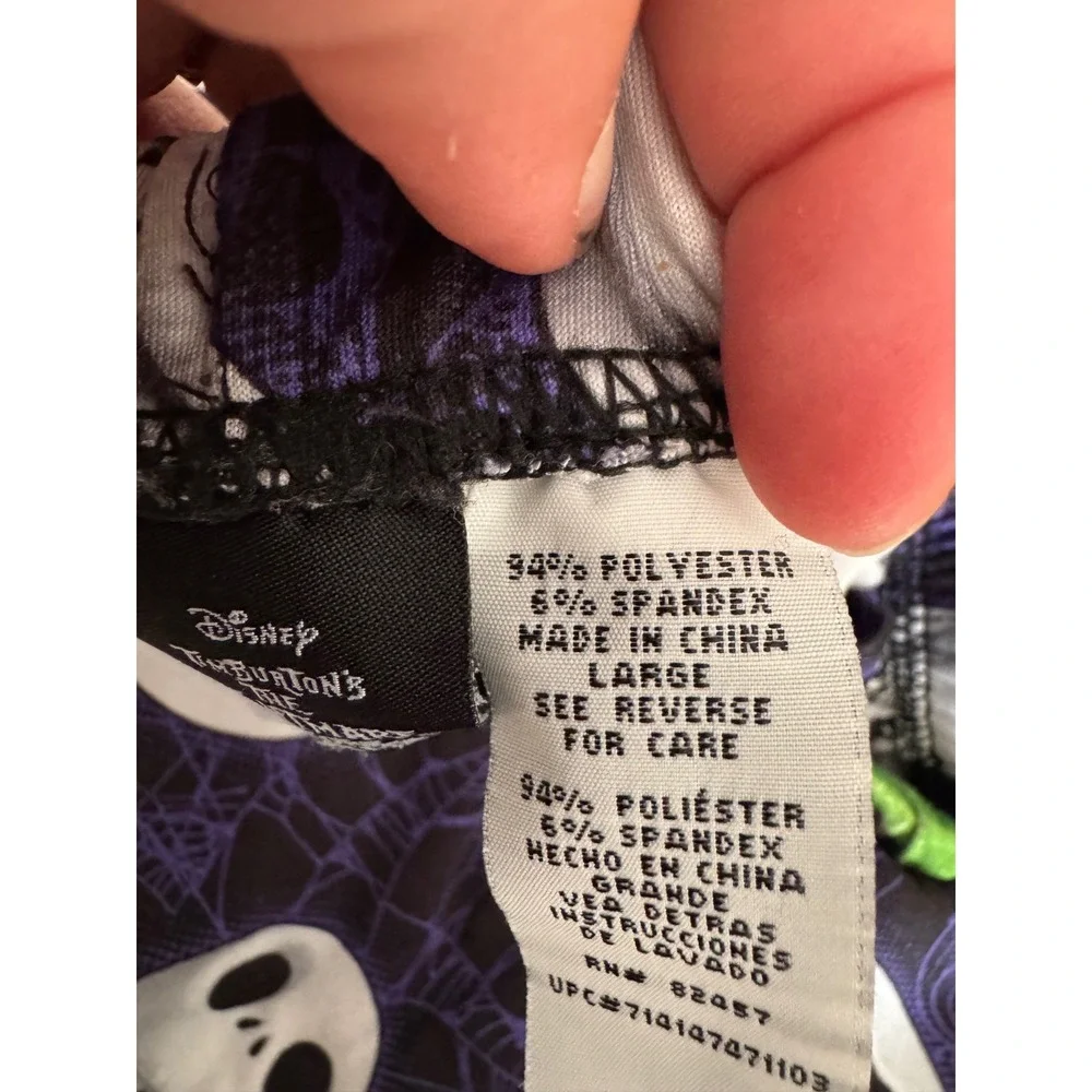 Disney‎ Nightmare Before Christmas Jack Skellington Oogie Boogie Pajama Pants L - Picture 5 of 9
